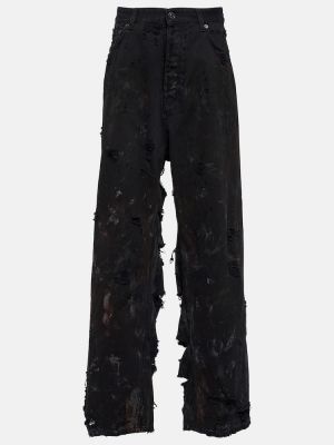 Voľné obnosené džínsy Balenciaga čierna