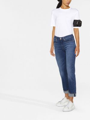 Jeans skinny taille basse 7 For All Mankind bleu