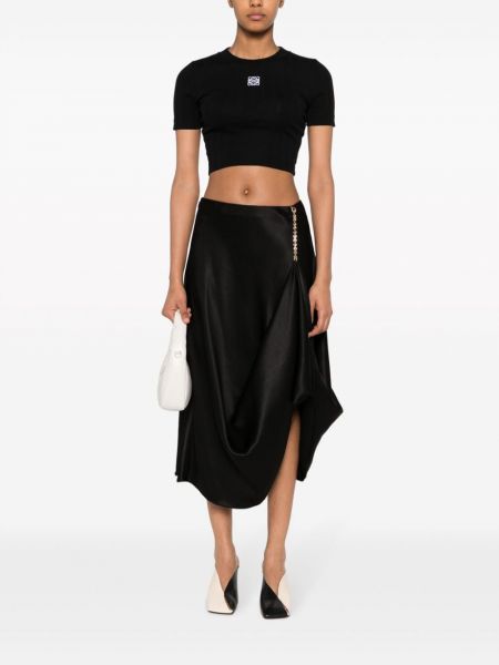 Asymetrické saténové sukně Loewe černé