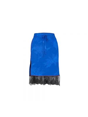 Jedwabna spódnica midi żakardowa Zadig & Voltaire niebieska