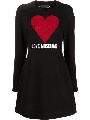 Hjertemønster trykt dress Love Moschino svart