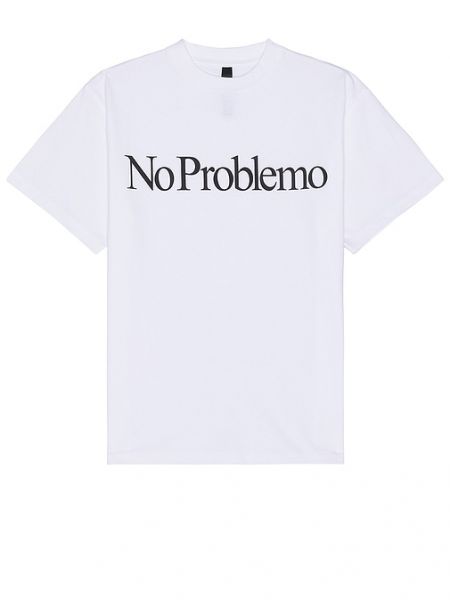 T-shirt avec manches courtes No Problemo blanc