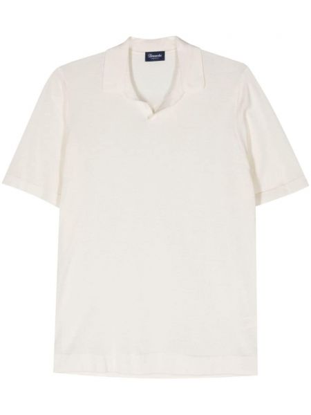 Medvilninis polo marškinėliai Drumohr balta