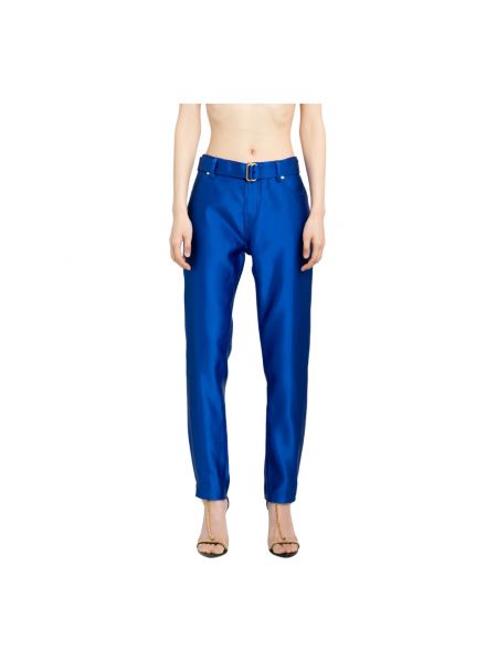 Jedwabne spodnie Tom Ford niebieskie