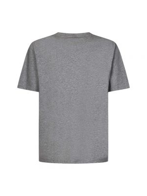 Melange t-shirt aus baumwoll mit print Balmain grau