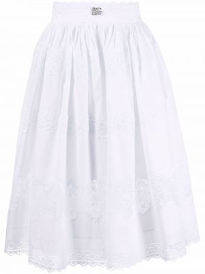 Květinové rozšířená sukně Dolce & Gabbana - bílá