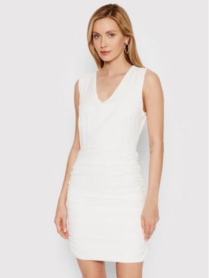 Коктейлна рокля slim Deezee бяло