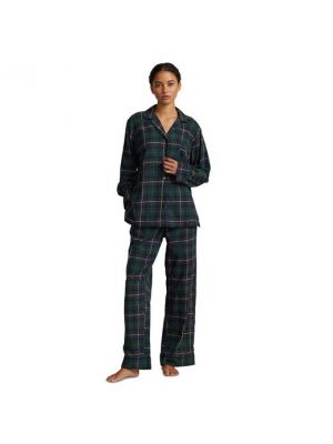 Pijama de franela Polo Ralph Lauren negro
