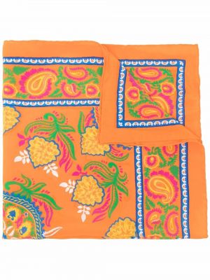 Paisley trykt silke skjerf Ralph Lauren Collection oransje