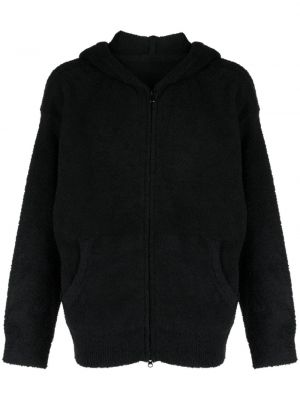 Raštuotas džemperis su gobtuvu su užtrauktuku Mastermind World juoda