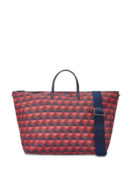 Nákupná taška s potlačou Lacoste červená