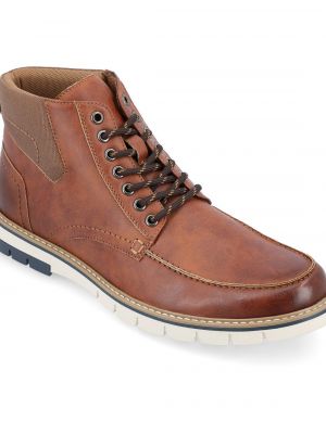 Ботинки на шнуровке с открытым носком Vance Co. коричневые