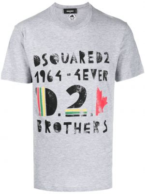 Tričko s potiskem Dsquared2 šedé