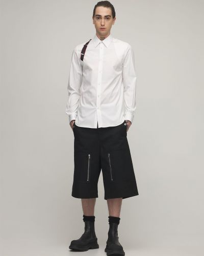 Βαμβακερό πουκάμισο Alexander Mcqueen λευκό