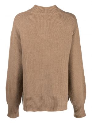 Sweter z kaszmiru Le Kasha brązowy