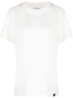 T-shirt aus baumwoll Courreges weiß