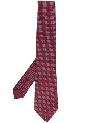 Pöttyös selyem nyakkendő nyomtatás Giorgio Armani piros