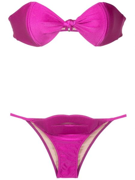 Bikini avec applique Adriana Degreas rose