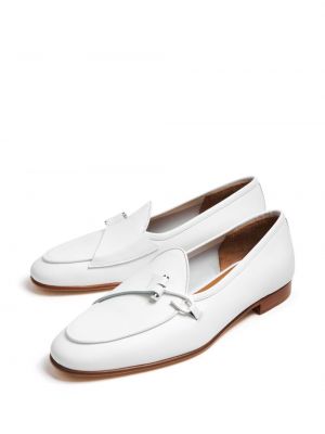Nahast loafer-kingad Edhen Milano valge