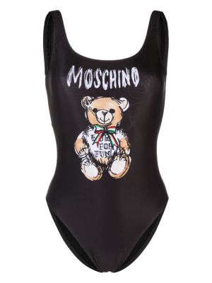 Badeanzug mit print Moschino schwarz