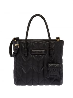 Bolso shopper acolchada Miu Miu negro