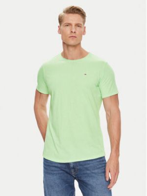 T-shirt slim Tommy Jeans vert