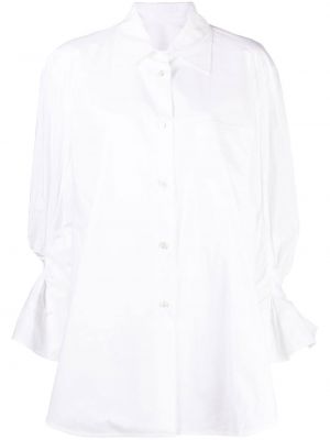 Oversize памучна риза Jnby бяло