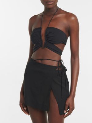 Asimetrična mini suknja Nensi Dojaka crna