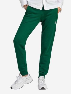 Bavlněné sportovní kalhoty Adidas Originals zelené
