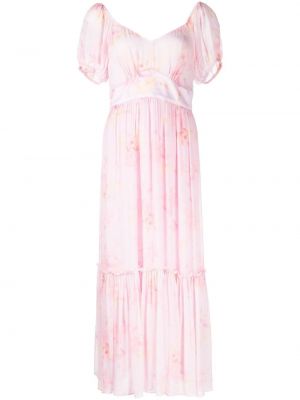 Φλοράλ φόρεμα με σχέδιο Loveshackfancy ροζ