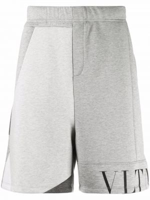 Pantalones cortos deportivos con estampado Valentino gris