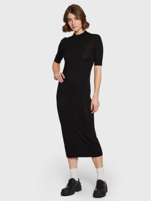 Плетена рокля slim Calvin Klein черно