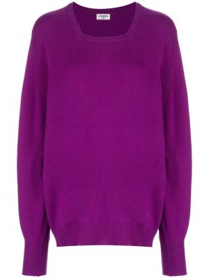 Pletený kašmírový sveter Chanel Pre-owned fialová