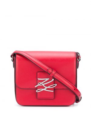 Crossbody torbica Karl Lagerfeld rdeča
