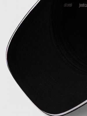 Bavlněná kšiltovka s aplikacemi Just Cavalli černá
