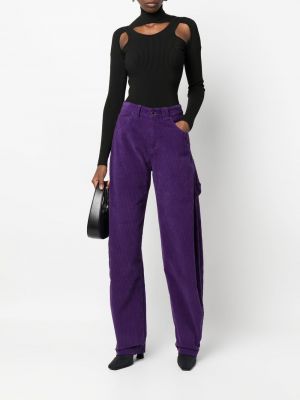 Pantalon en velours côtelé en velours slim Darkpark violet