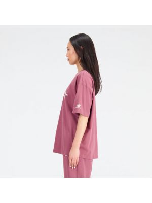 T-shirt en coton oversize New Balance rouge