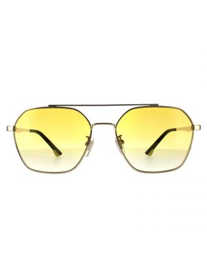 Блестящие золотисто-желтые солнцезащитные очки-авиаторы с градиентом Police, золото