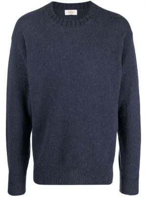 Плетен пуловер с кръгло деколте Altea синьо