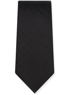 Žakárová hodvábna kravata Dolce & Gabbana čierna