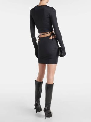 Mini suknja od jersey Vetements crna
