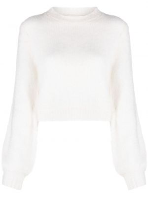 Пуловер с кръгло деколте Marni бяло