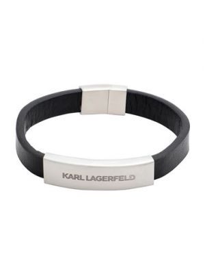 Bracelet en cuir Karl Lagerfeld noir