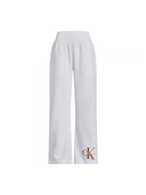 Spodnie Calvin Klein białe