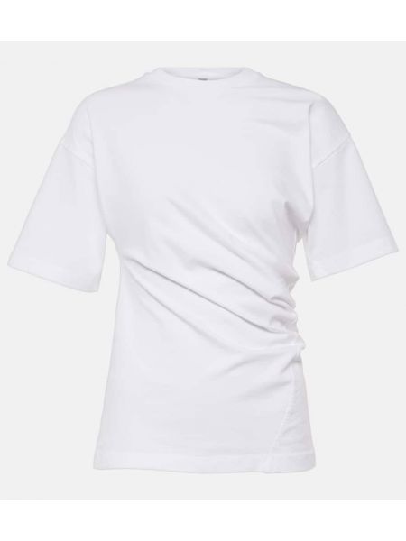 Camiseta de algodón de tela jersey Totême blanco