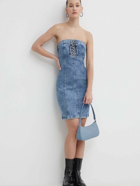 Uska mini haljina Karl Lagerfeld Jeans plava