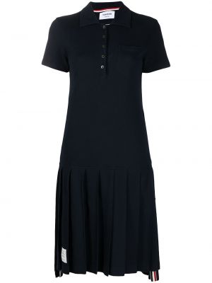 Vestido camisero a rayas Thom Browne azul