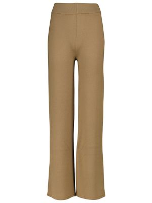 Spodnie dresowe wełniane Max Mara, brązowy