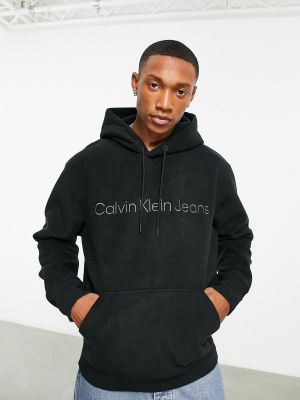 Флисовое худи Calvin Klein черное
