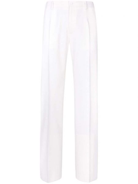 Rovné kalhoty Dolce & Gabbana bílé